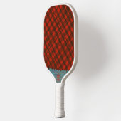 Gingham schwarz und rot pickleball schläger (Links)