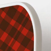 Gingham schwarz und rot pickleball schläger (Linke Seite)