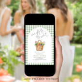 Gingham She ist vom Market Brautparty Arch Einladung