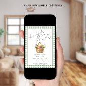 Gingham She's off the Market Script Brautparty Einladung