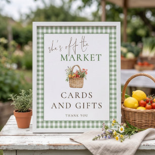 Gingham Sie ist außer Handelskarten Geschenke Brau Poster