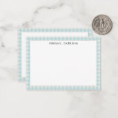 Gingham Simple Modern Thin Border Mitteilungskarte (Vorderseite/Rückseite Beispiel)