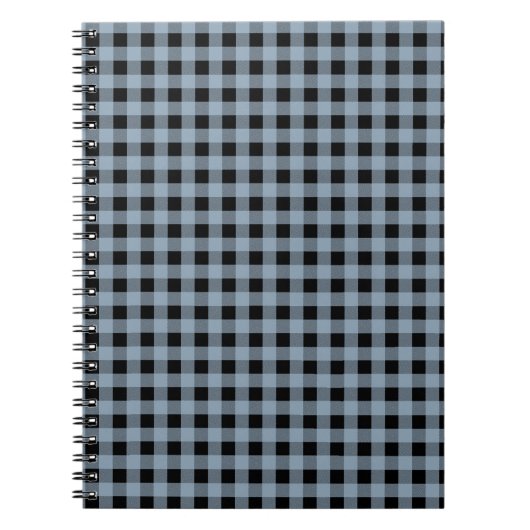 Gingham Slate und Black Notizblock (Vorderseite)