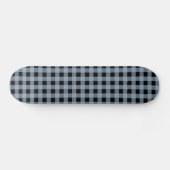 Gingham Slate und Black Skateboard (Horizontal)