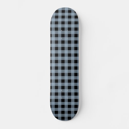 Gingham Slate und Black Skateboard (Vorderseite)
