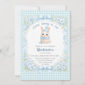 Gingham Some Bunny Is One Birthday Personalized Einladung (Vorderseite)