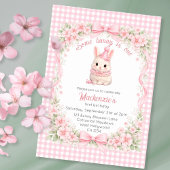 Gingham Some Bunny Is One Geburtstag Personalisier Einladung