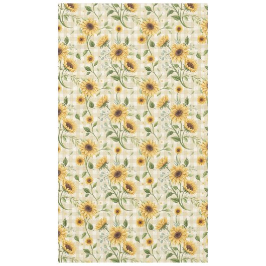 Gingham-Sonneblume Tischdecke (Vorderseite)