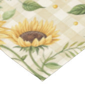Gingham-Sonneblume Tischdecke (Schrägansicht)