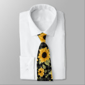 Gingham-Sonnenblumen-Muster Krawatte (Gebunden)
