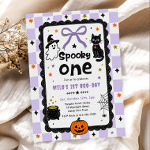 Gingham Spooky One Halloween Geburtstagsfeier