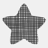 Gingham-Star Stern-Aufkleber (Vorderseite)