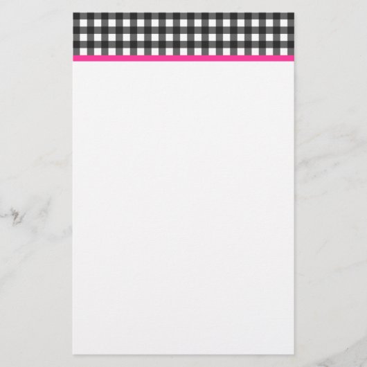 Gingham Stationary Briefpapier (Vorderseite)