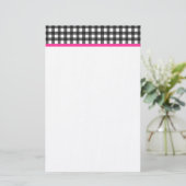 Gingham Stationary Briefpapier (Stehend Vorderseite)