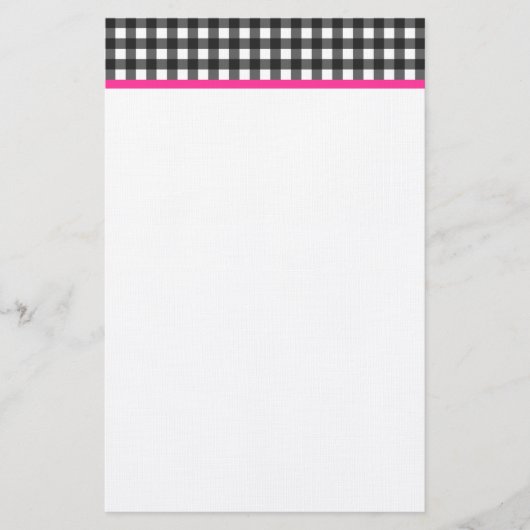 Gingham Stationary Briefpapier (Vorderseite)