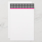 Gingham Stationary Briefpapier (Vorne/Hinten)