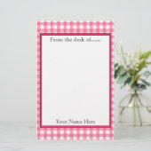 Gingham Stationery Briefpapier (Stehend Vorderseite)