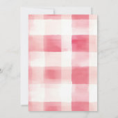 Gingham Strawberry Berry Sweet Baby Shower Einladung (Rückseite)