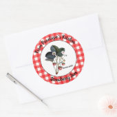 Gingham Strawberry Jam Sticker Etikett Ihre Küche (Umschlag)