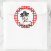 Gingham Strawberry Jam Sticker Etikett Ihre Küche (Tasche)
