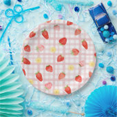 Gingham Strawberry Party Paper Tellers Pappteller (Party)