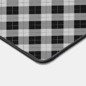 Gingham Style Black Gray Checkered Picnic Kariert Schreibtischunterlage (Ecke)