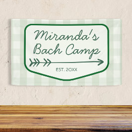 Gingham Summer Bach Camp Green Bachelorette Banner