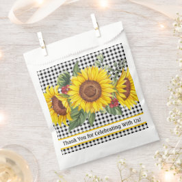 Gingham & Sunflowers Gefallen Bag Ladys Girls Even Geschenktütchen