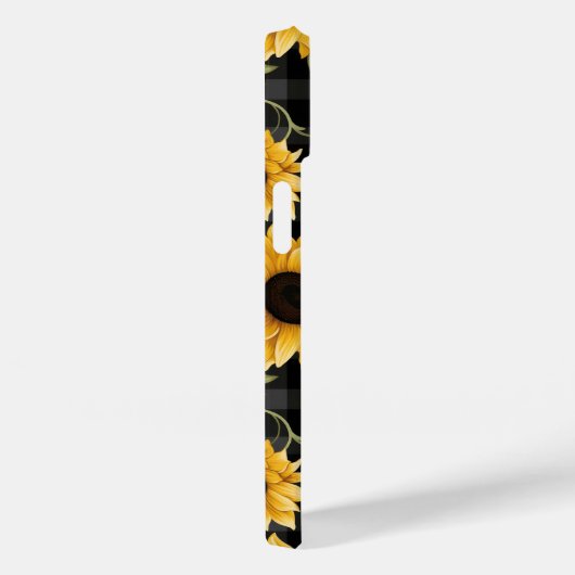 Gingham Sunflowers Pattern Case-Mate iPhone Hülle (Rückseite / Rechts)