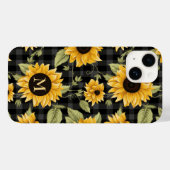 Gingham Sunflowers Pattern Case-Mate iPhone Hülle (Rückseite (Horizontal))