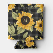 Gingham Sunflowers Pattern Dosenkühler (Vorderseite)