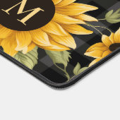 Gingham Sunflowers Pattern Schreibtischunterlage (Ecke)