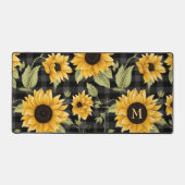 Gingham Sunflowers Pattern Schreibtischunterlage (Vorderseite)