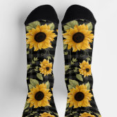 Gingham Sunflowers Pattern Socken (Oben)