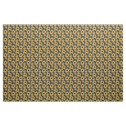 Gingham Sunflowers Pattern Stoff (Yard (91,4 cm))