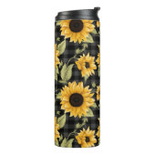 Gingham Sunflowers Pattern Thermosbecher (Nach links gedreht)