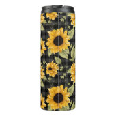 Gingham Sunflowers Pattern Thermosbecher (Rückseite)