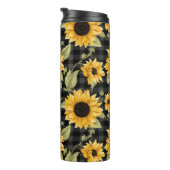 Gingham Sunflowers Pattern Thermosbecher (Nach rechts gedreht)