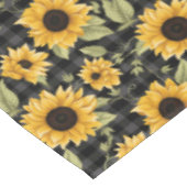 Gingham Sunflowers Pattern Tischdecke (Schrägansicht)