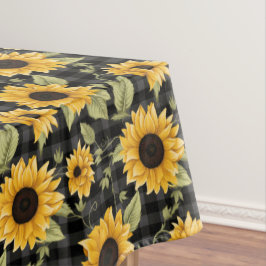 Gingham Sunflowers Pattern Tischdecke