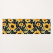Gingham Sunflowers Pattern Yogamatte (Rückseite (Horizontal))