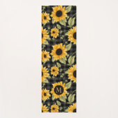 Gingham Sunflowers Pattern Yogamatte (Vorderseite)