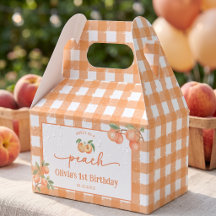 Gingham süß wie eine Pfirsich-Geburtstags-Geschenk