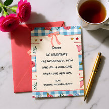 Gingham Süße Rose Floral