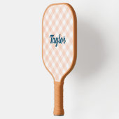 Gingham Tan Pickleball Schläger (Links)