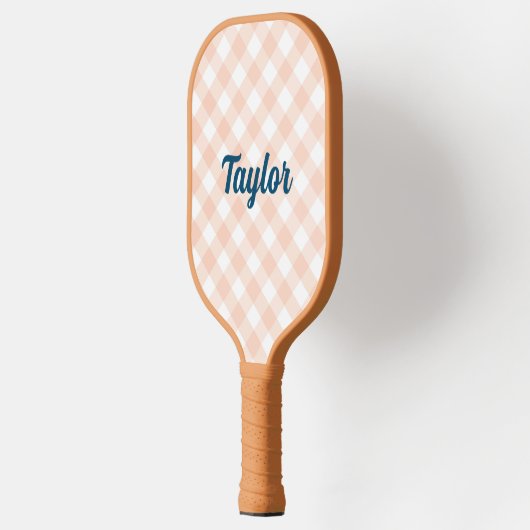 Gingham Tan Pickleball Schläger (Links)