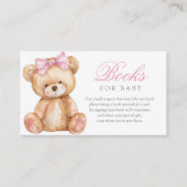Gingham Teddy Bear Baby Showbucher Begleitkarte (Vorderseite)