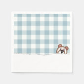 Gingham Teddy Bear Picnic Party hat Serviette (Vorderseite)