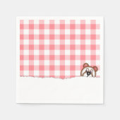 Gingham Teddy Bear Picnic Serviette (Vorderseite)
