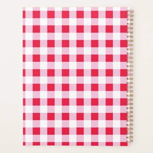 Gingham-Terminplaner Planer (Rückseite)